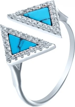 

Jay VI ring with cubic zirconia and silver turquoise