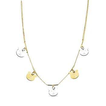 

Gold choker 18k two-tone Bears 42cm. 7,50gr. [AB3384]