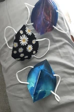 Mascarilla facial KN95 de 5 capas, desechable, transpirable, a la moda, personalizada, con estampado personalizado, FFP2, 10 Uds.