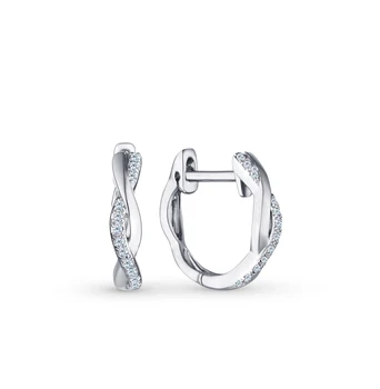 

Gold earrings with diamonds sunlight sample 585