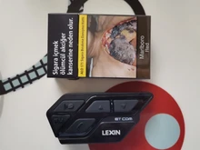 LEXIN-Intercomunicador con bluetooth 5,0 para casco, auriculares resistentes al agua de 1200m para 2 conductores de 6 colores, modelo LEXIN ET COM, 1 unidad