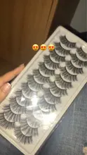 5/8/12 pares 3D pelo de visón pestañas falsas hecho a mano pestaña larga Natural Wispy pestañas tupidas reutilizable extensión de pestañas postizas