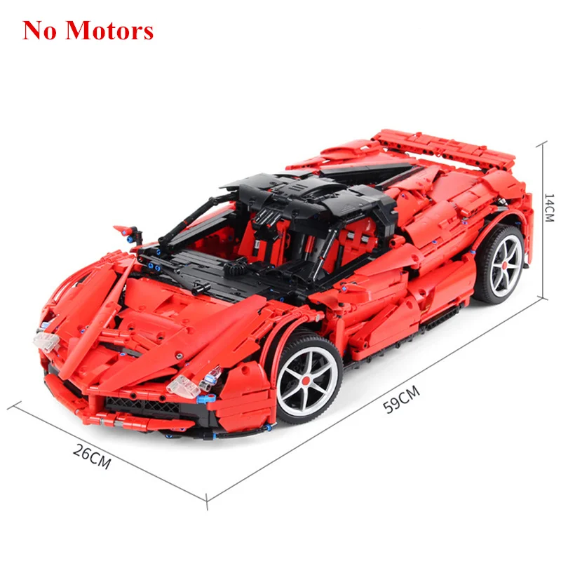MOC Technic блоки Супер красные гонщики гоночная спортивная модель автомобиля строительные блоки технические комплекты кирпичей Подарочные игрушки для детей - Цвет: No original box