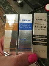 LANBENA-suero facial con vitamina C, ácido hialurónico, acné hidratante de blanqueamiento, para el cuidado de la piel tratamiento reparador, suero para arrugas antienvejecimiento