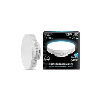 

Gauss LED bulb GX 70 12 W 1150 LM ac 150-265 v 4100 K 131016212