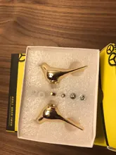 Tiradores de armario de pájaro de oro, colgador de pared, de animales, para puerta de cocina Vintage, decoración de muebles