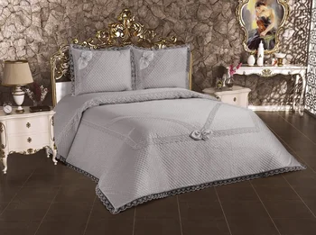 

Quilted Pique Set and Bed Cover - Gray