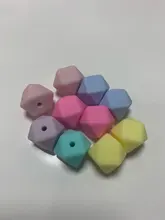 Teething Baby Pacifier-Chain Silicone Beads Shower Hexagon Necklace Gift Food-Grade BOBO.BOX