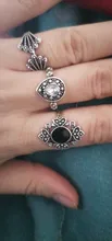 Conjunto de anillo con gemas estilo Retro bohemio para mujer, sortija, flor de cristal, elefante, Loto hueco, 32 estilos, regalo de aniversario de boda