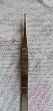 Pinzas medicinales de acero inoxidable 430 antiyodo, pinzas medicinales largas y rectas de 12,5 cm-30cm, coderas de cabeza recta gruesa