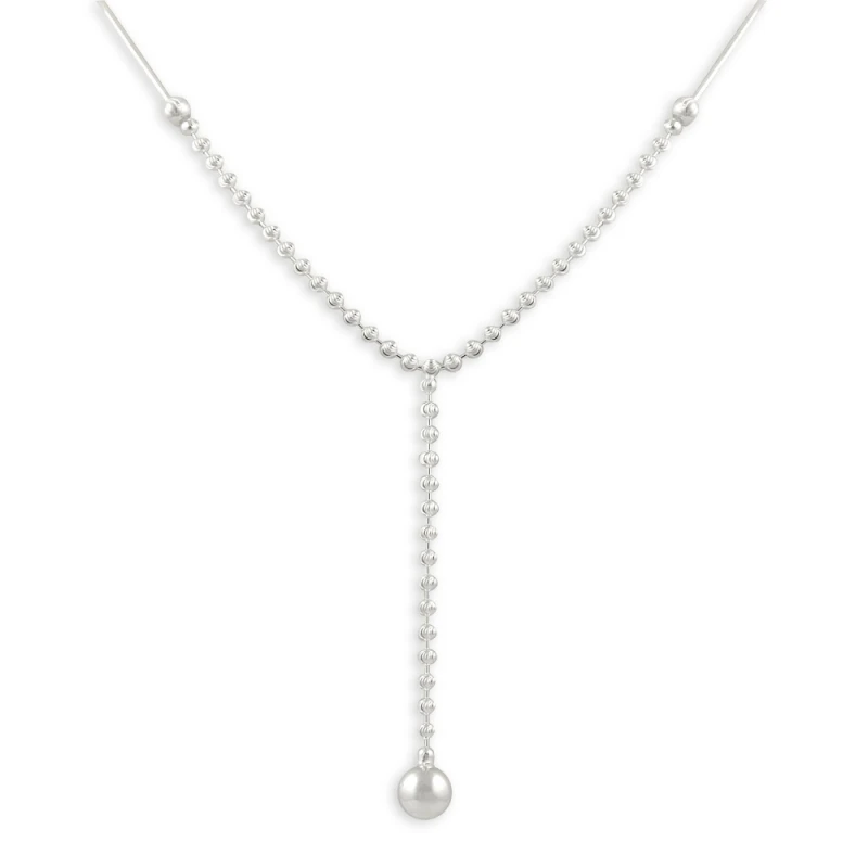 

Silver 925 Sterling Dorica Bulk Chain Y Necklace