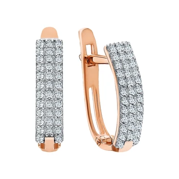 

Gold earrings with cubic zirconia sunlight sample 585