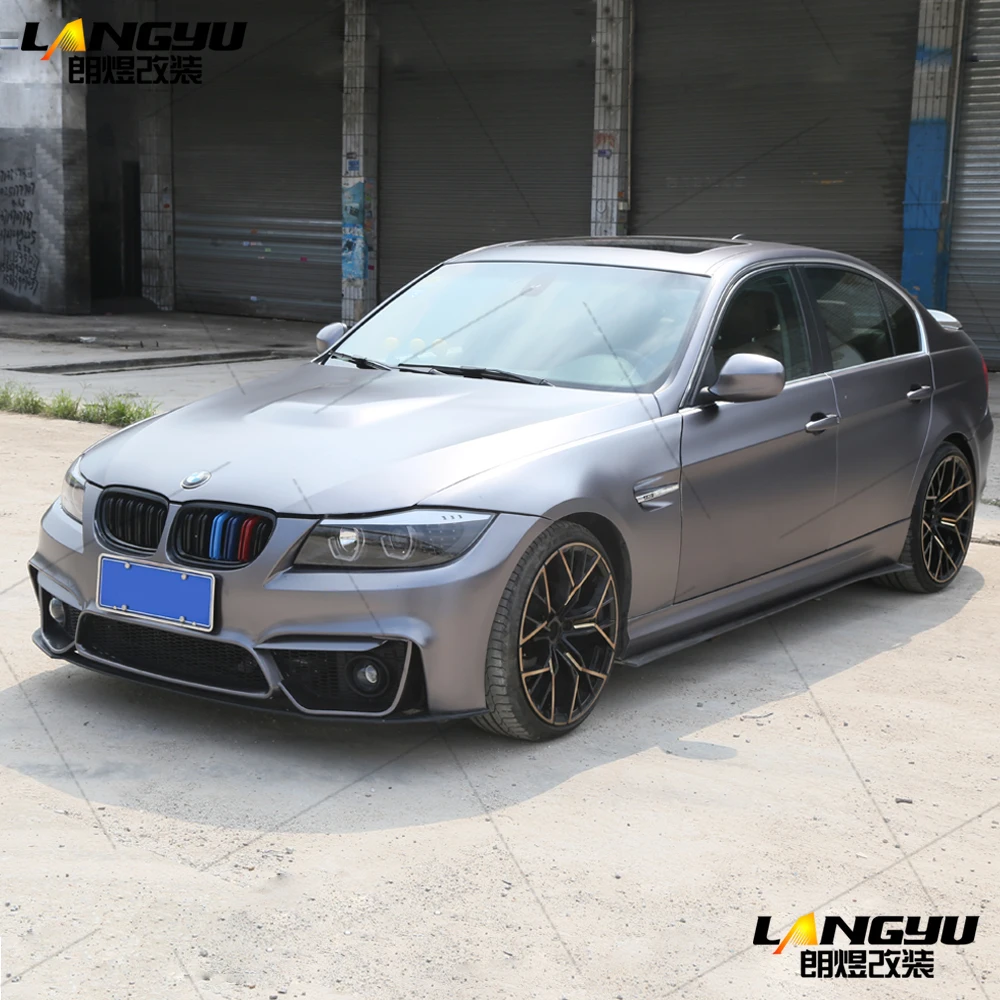 Для BMW 3 серии E90 рестайлинг Седан 4dr 2009 2010 2011 2012 2013 M4 Стиль полипропилен PP средства ухода за кожей комплект бампера крылья диффузор крыло