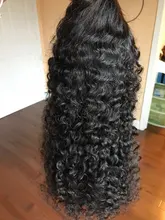 Pelucas frontales de onda profunda para mujeres negras 28 30 pulgadas, cabello humano rizado 13x4 brasileño Remy, peluca con malla Frontal ondulada y húmeda