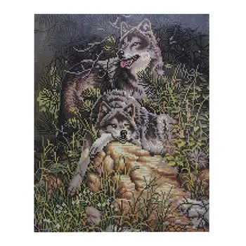 

Gz307 mosaic on a wooden base 'family of volkov', 40*50 cm