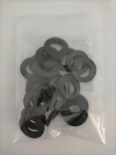 Anillo de goma de silicona PTFE, junta plana de sellado para boquilla de ducha, manguera, tubo de fuelle, arandela, blanco y negro, 1/2 , 3/4, 1