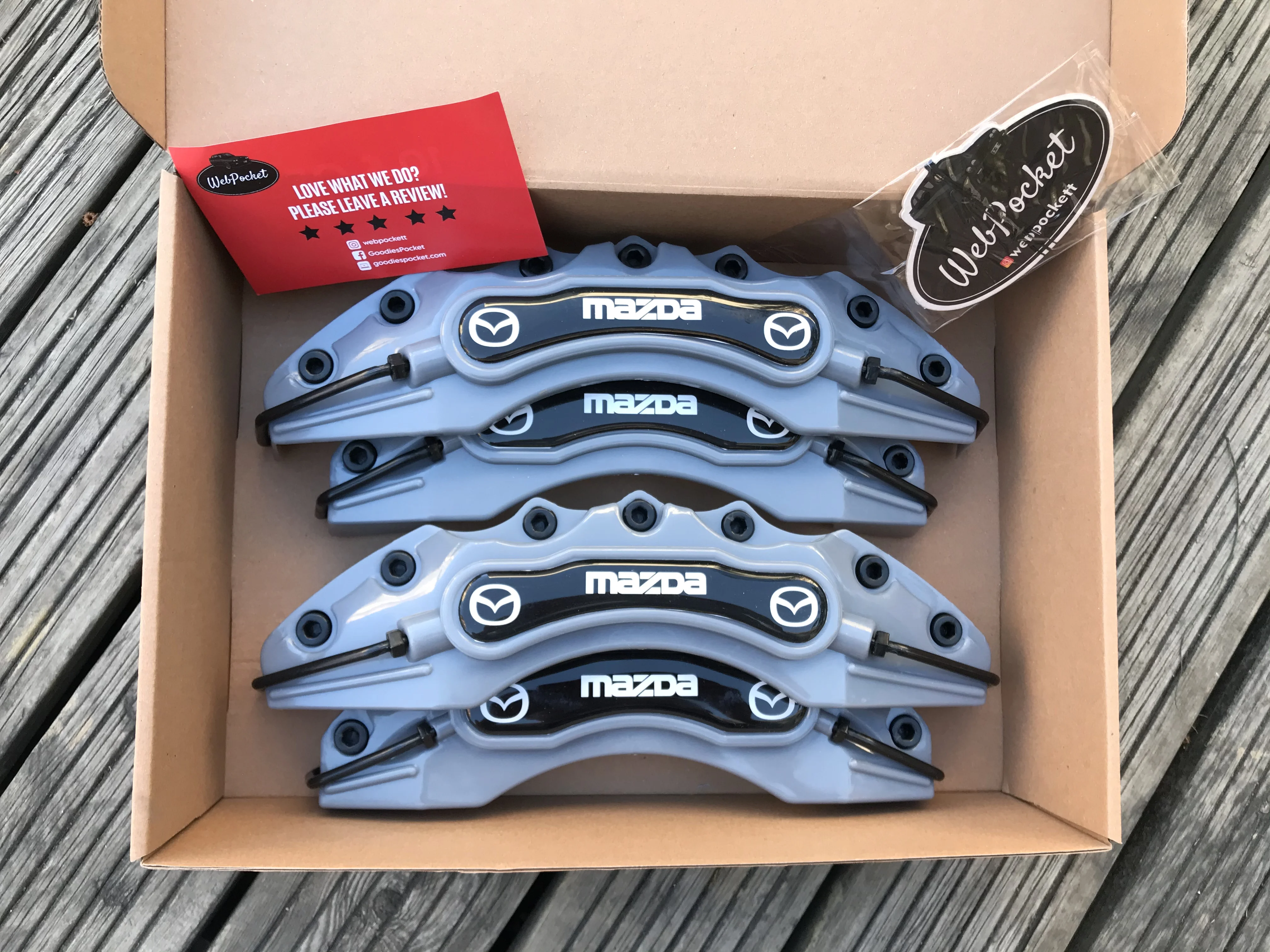 Чехол для большого Тормозного Суппорта из АБС-пластика Mazda 2 3 5 6 CX MX серый 4 шт. |