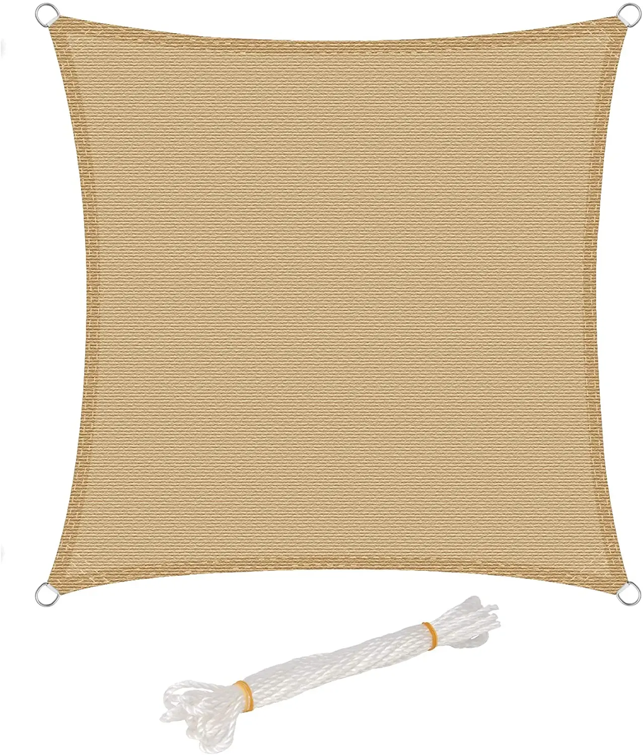 Zonnescherm Zeil Rechthoek Luifel Waterdicht, 98% UV Blok Zonnezeilen Met Bevestigingsset Voor Outdoor Patio Tuin Yard Achtertuin (Color : White, Size : 3x3m