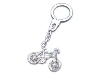 

925 mm sterling silver keychain with mountain bike motif