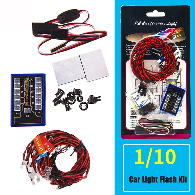 LED Licht kit Set Brems Blinker Simulator Für 2,4G 1/10 RC Auto Teile  Zubehör - AliExpress