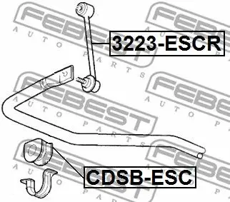 Тяга стабилизатора CADILLAC ESCALADE/CHEVROLET TAHOE 99- зад.под