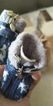 Puppy-Boots Pet-Shoes Lovely Dogs Snow Anti-Slip Zipper Winter Warm Denim Lets Casual