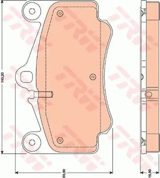 

Disc pads. \ Porsche 911 996/997 3.6-3.8 00 TRW GDB1778