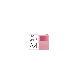 

Cardboard sub-folder Q-CONNECT DIN A4 pink with transparent window 120 GR 50 units