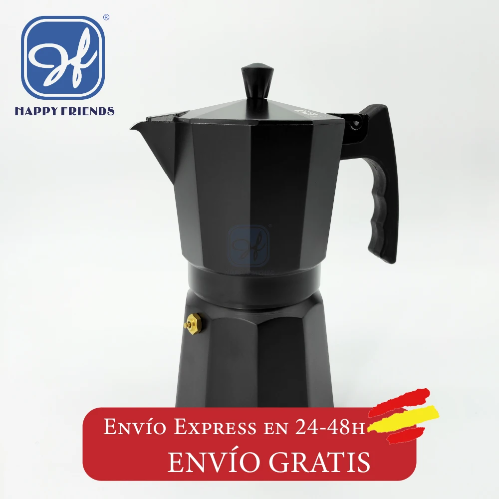 Cafetera Italiana Espresso de Acero Inoxidable para Inducción Vitro Gas  Eléctrica 2/4/6/10 Tazas Happyfriends - AliExpress