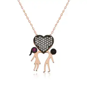 

KUTAYDAN 925 Sterling Silver Lovers Lady Necklace