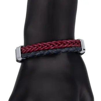 

Leather bracelet (genuine leather, magnetic lock, multi-colored) 54886