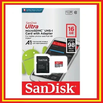 

Micro sd card Sandisk Ultra A1 16 hard gb MicroSDXC UHS-1 Class 10 + Adapter