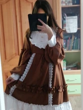 Vestido de encaje estilo Kawaii Lolita para mujer, disfraz japonés, bonito, gótico, para fiesta, renacentista, 2020
