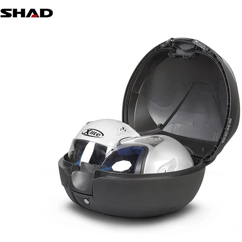 Shad D0B39106 - Baúl Moto SH39 tapa Capacidad para 1 integral o 2 cascos (integral y max 4kg con parrilla - AliExpress
