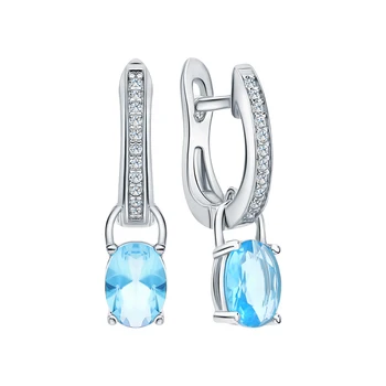 

Silver earrings with cubic zirconia sunlight sample 925