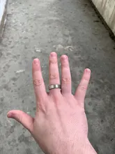 Anillos de acero inoxidable para mujer y hombre, joyería de boda, color negro, ancho de 6mm