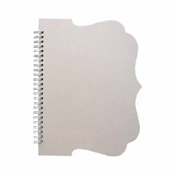 

Бп003-с blank for notepad with figured cover on the spring of silver A5 +