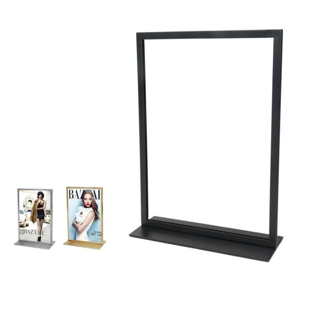 A5 Adjustable Poster Holder Stand Advertising Business Menu Sign Holder  Clip Frame Clothing Shelf Promotion Display Stand Board - AliExpress