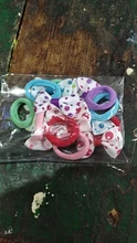 10Pcs Polka Dots Bow Hair Ring Rope Elastic Hair Rubber Bands Hair Accessories for Girls