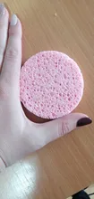 Esponja de madera Natural para el cuidado de la cara, compresa, cosmético, Puff, limpieza, removedor de maquillaje, 1/5 Uds.