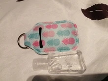 Botella desinfectante de manos, Mini botella portátil de Gel de silicona para viaje, botellas rellenables con soporte para llavero, 30ml, 2 unidades
