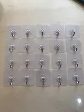 Colgadores de pared de puerta autoadhesivos transparentes para 20 piezas, ganchos de succión de carga pesada, ventosa de taza para cocina y baño