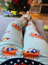 Pantalones Harajuku con estampado de dibujos animados para mujer, pantalón holgado y recto, estilo Hip Hop