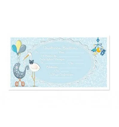  INVITATION CHRISTENING ARGUVAL CHILD BLISTER 10 PCS - 4000349292347