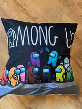 Funda de cojín con figura de Game Among Us, funda de almohada con diseño de dibujos animados de Trust No One, para decoración de habitación, sofá, coche y oficina