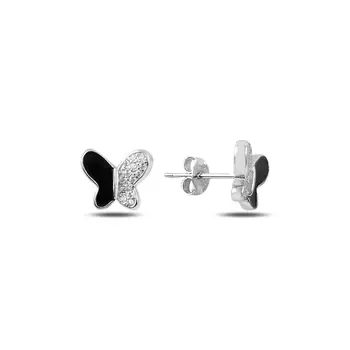 

Angemiel 925 Sterling Silver Zircon Butterfly Earrings