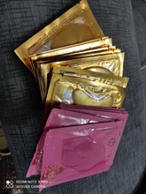 Mascarilla de colágeno para ojos, 10P, cristal dorado, regalo, 5P, parches de ojos para el cuidado de los ojos, antiarrugas, color negro