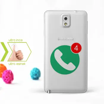 

Personalized Custom Samsung Galaxy Note 3 Slim Clear Silicone Phone Cover (Missed Çağrı-2)