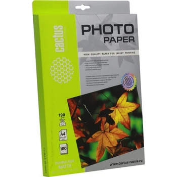 

Photo paper cactus cs-ma4190100 A4/190g/m2/100L. matte for inkjet printing