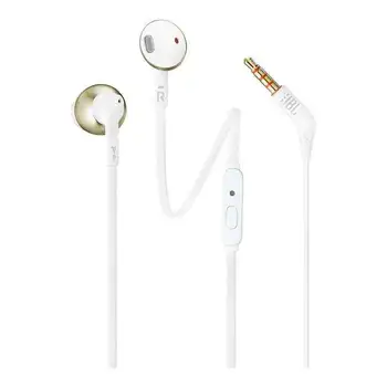 

Jbl tune 205 champagne gold - drivers 12.5mm - pure bass sound-flat cable-func. Hands Free-jack 3.5mm